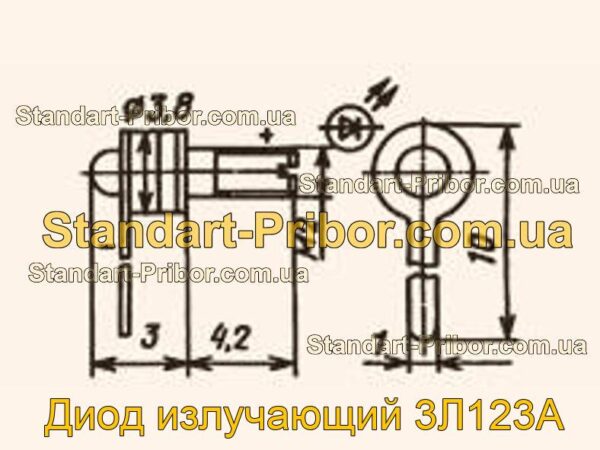 3Л123А диод излучающий  - фотография 1.