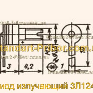 3Л124А диод излучающий  - фотография 1.
