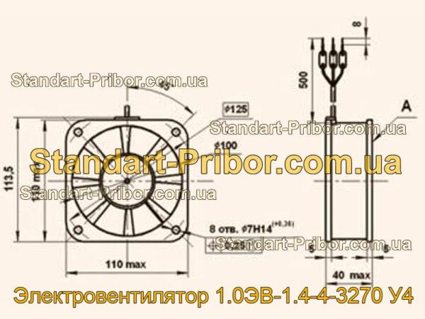 1.0ЭВ-1.4-4-3270 У4 электровентилятор  - фотография 1.
