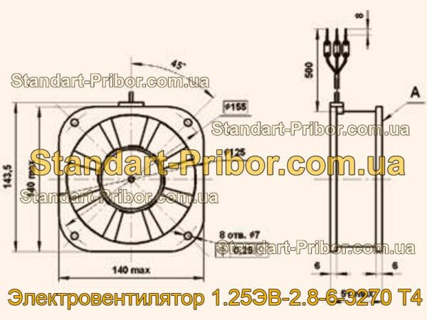 1.25ЭВ-2.8-6-3270 Т4 электровентилятор  - фотография 1.
