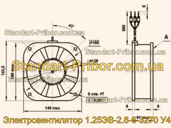 1.25ЭВ-2.8-6-3270 У4 электровентилятор  - фотография 1.
